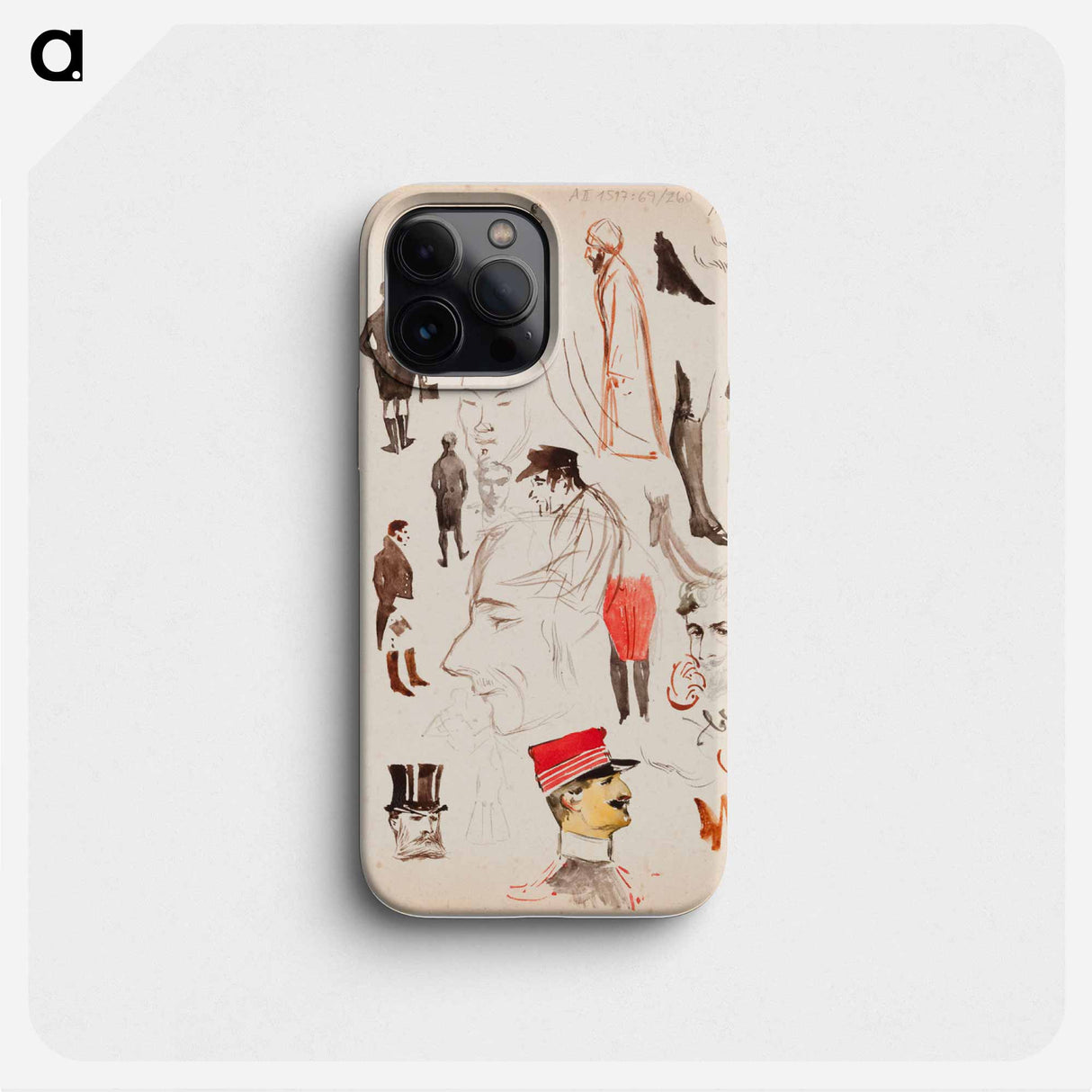 (unknown) part of a sketchbook - アルバート エーデルフェルト Phone Case.