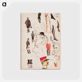 アートポストカード-(unknown) part of a sketchbook - アルバート エーデルフェルト Postcard.