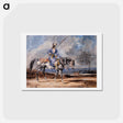 アートポストカード-A Turkish Man on a Grey Horse - ウジェーヌ ドラクロワ Postcard.