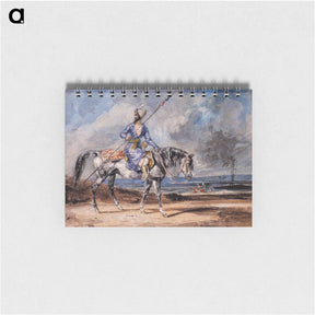 アートメモ帳-A Turkish Man on a Grey Horse - ウジェーヌ ドラクロワ Memo.