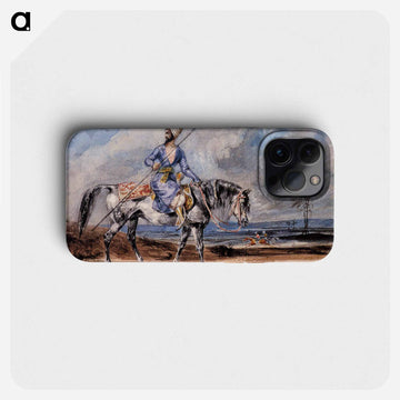 A Turkish Man on a Grey Horse - ウジェーヌ ドラクロワ Phone Case.