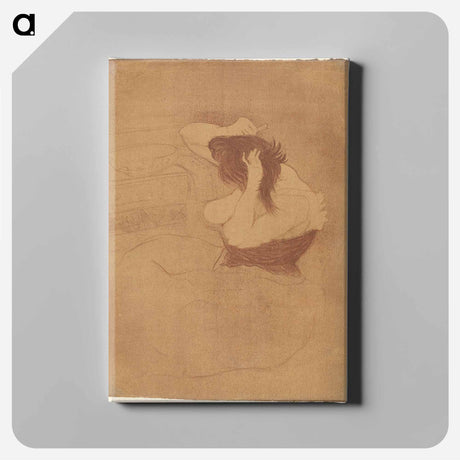アートパネル-Woman Combing Her Hair - アンリ ド トゥールーズ ロートレック Canvas.