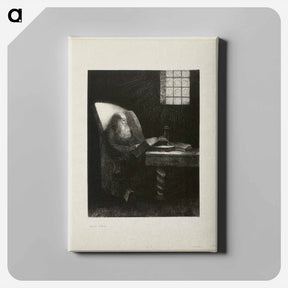 アートパネル-The Reader - オディロン ルドン Canvas.