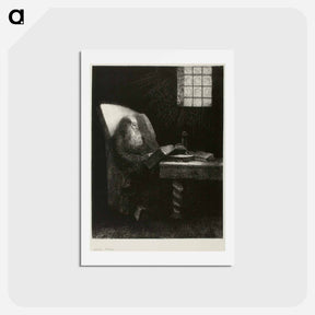 アートポストカード-The Reader - オディロン ルドン Postcard.