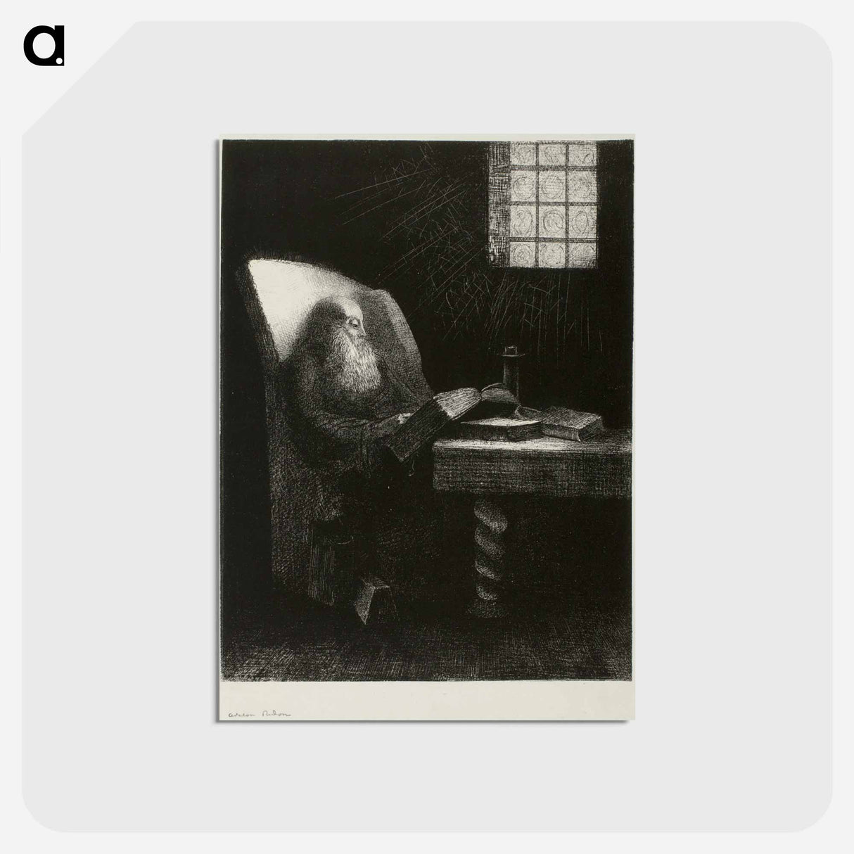 アートポストカード-The Reader - オディロン ルドン Postcard.