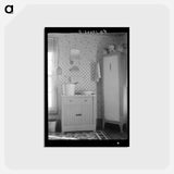 アートポストカード-Washstand in a Hired Hand's Home
 - ラッセル リー Postcard.