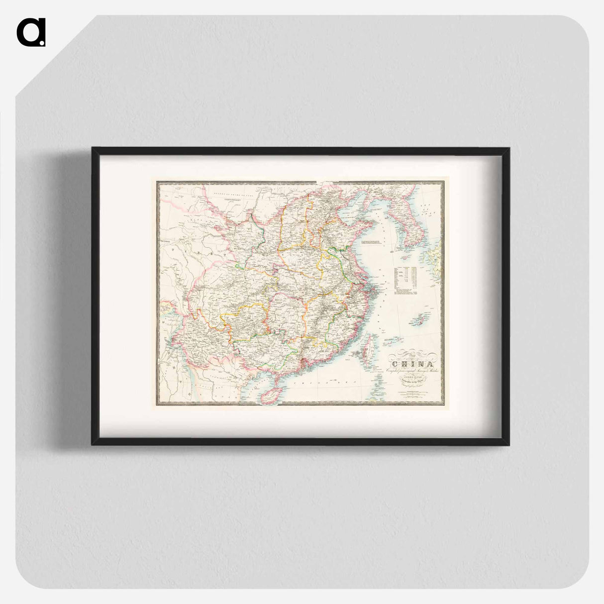 Map of China - アンティーク地図 Poster.