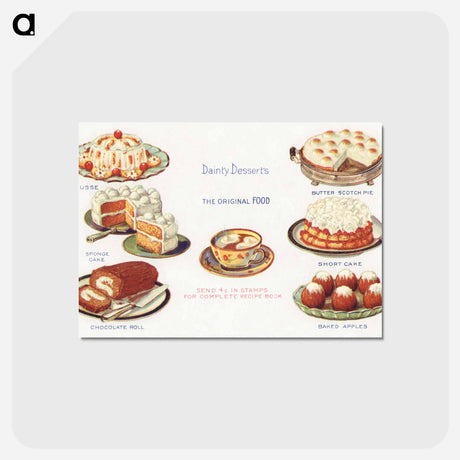 アートポストカード-Dainty Desserts
 - ボストン公共図書館 Postcard.