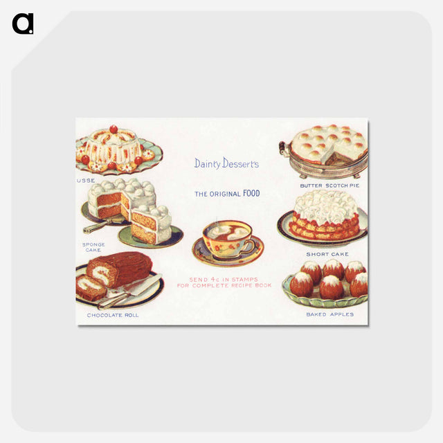 アートポストカード-Dainty Desserts
 - ボストン公共図書館 Postcard.