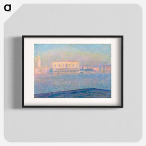 アートポスター-The Doge's Palace Seen from San Giorgio Maggiore - クロード モネ Poster.