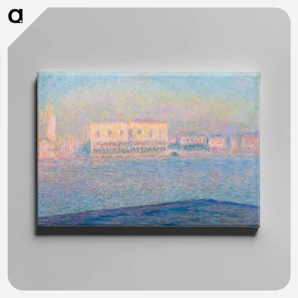 The Doge's Palace Seen from San Giorgio Maggiore - クロード モネ Canvas.