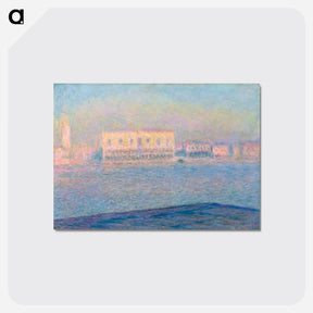 アートポストカード-The Doge's Palace Seen from San Giorgio Maggiore - クロード モネ Postcard.