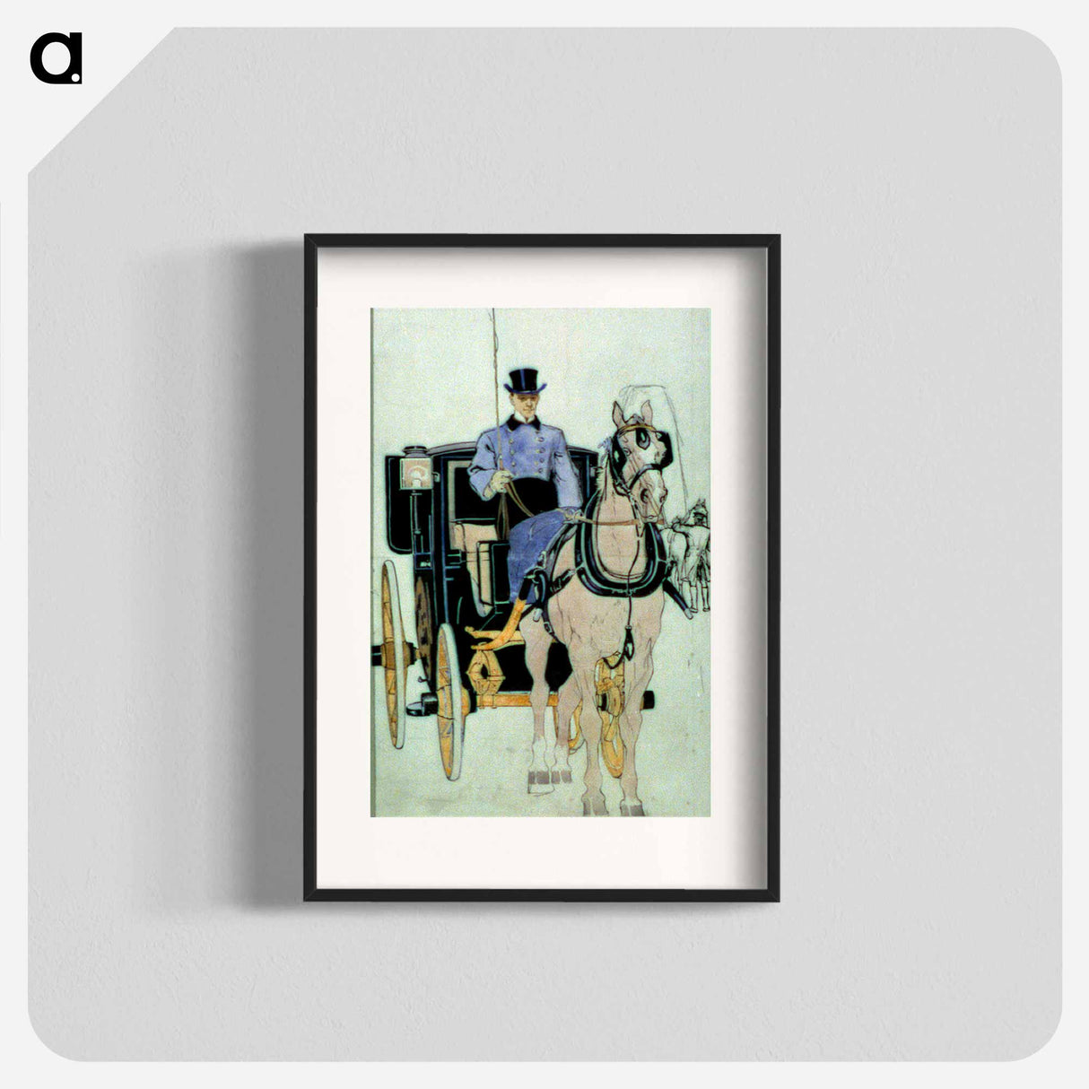 Driver with horse and carriage - Edward Penfield Poster.