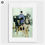 Driver with horse and carriage - Edward Penfield Poster.