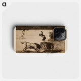 Marticho's other folly in the ring at saragossa - Francisco de Goya Phone Case.