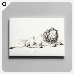 アートパネル-Lying lion - ジャン ベルナール Canvas.