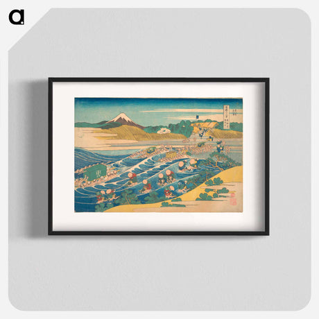アートポスター-Hokusai's Fuji Seen from Kanaya on the Tōkaidō - 葛飾 北斎 Poster.