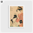 アートポストカード-Hour of the Sheep, Young Girls - 喜多川 歌麿 Postcard.