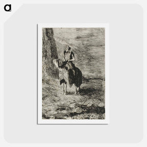 アートポストカード-Horseman Waiting - オディロン ルドン Postcard.