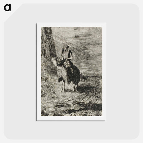 アートポストカード-Horseman Waiting - オディロン ルドン Postcard.