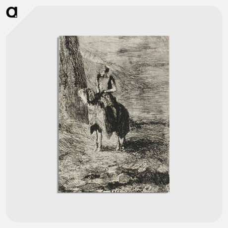 アートポストカード-Horseman Waiting - オディロン ルドン Postcard.