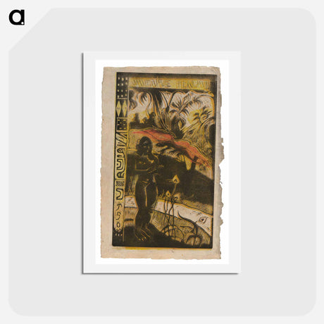 アートポストカード-Nave nave fenua (Delightful Land) - ポール ゴーギャン Postcard.