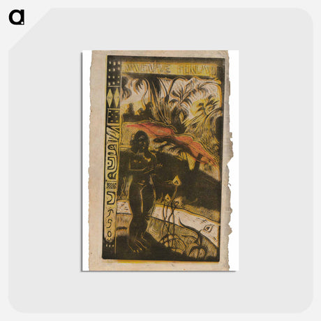 アートポストカード-Nave nave fenua (Delightful Land) - ポール ゴーギャン Postcard.