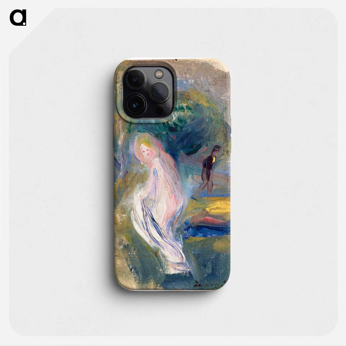 Nude with Figure in Background - ピエール オーギュスト ルノワール Phone Case.