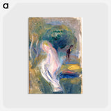 アートポストカード-Nude with Figure in Background - ピエール オーギュスト ルノワール Postcard.