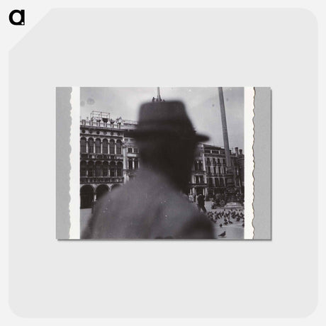 アートポストカード-Blurry Man in Plaza
 - セントルイス美術館 Postcard.