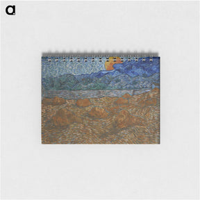 アートメモ帳-Landscape with wheat sheaves and rising moon - フィンセント ファン ゴッホ Memo.