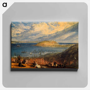 アートパネル-Falmouth Harbour, Cornwall - ウィリアム ターナー Canvas.
