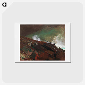 アートポストカード-Coast of Maine - ウィンスロー ホーマー Postcard.