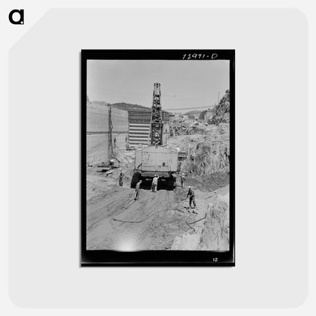 アートポストカード-Moving a Steam Shovel
 - ラッセル リー Postcard.