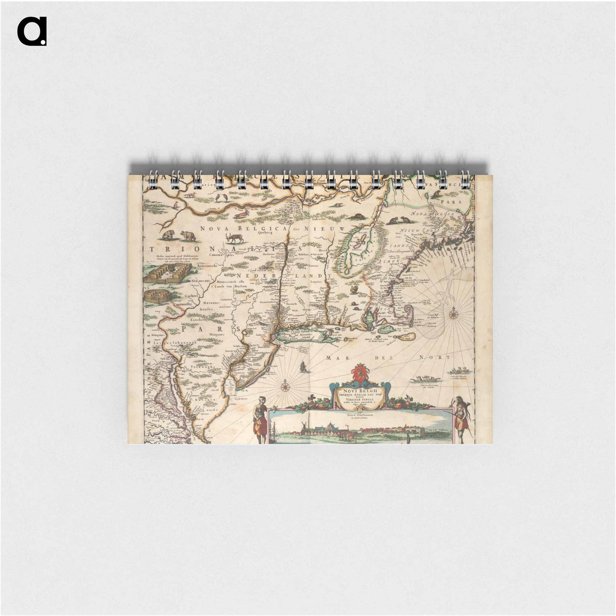 アートメモ帳-Noui Belgii Nouaeque Angliae nec non partis Virginiae tabula
 - ボストン公共図書館 Memo.