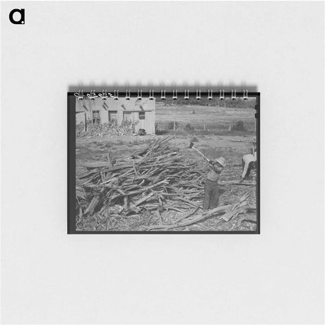 アートメモ帳-Chopping Wood for Winter Fuel
 - ラッセル リー Memo.