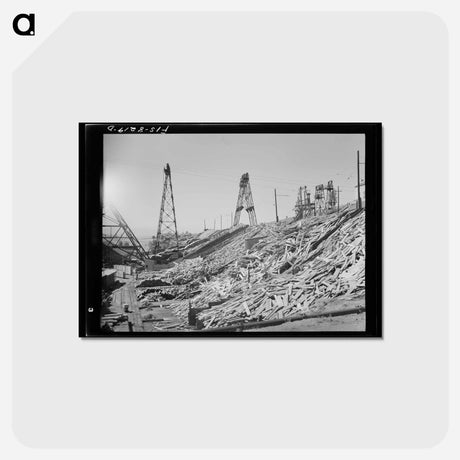 アートポストカード-Anaconda Copper Mining Company Timber Yard
 - ラッセル リー Postcard.