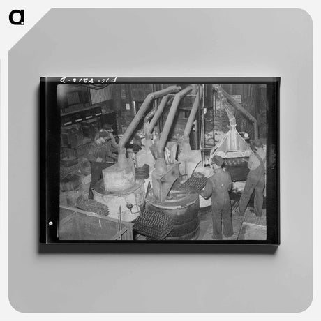 アートパネル-Tempering Bits in a Copper Mine
 - ラッセル リー Canvas.