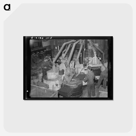アートポストカード-Tempering Bits in a Copper Mine
 - ラッセル リー Postcard.