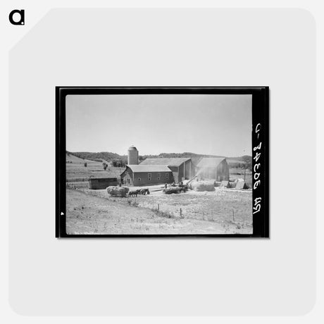 アートポストカード-Threshing Operations
 - ラッセル リー Postcard.