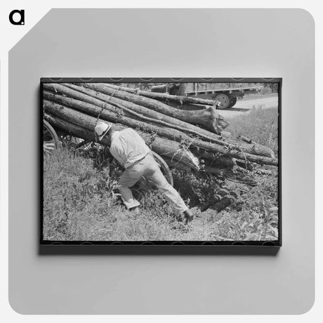 アートパネル-Wagon in a Ditch
 - ラッセル リー Canvas.