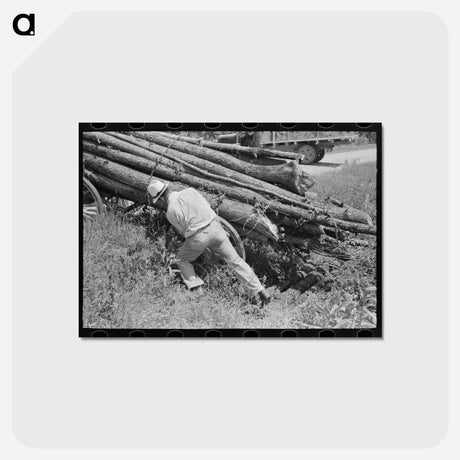 アートポストカード-Wagon in a Ditch
 - ラッセル リー Postcard.