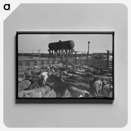 アートパネル-Cattle Corral, Brawley
 - ラッセル リー Canvas.