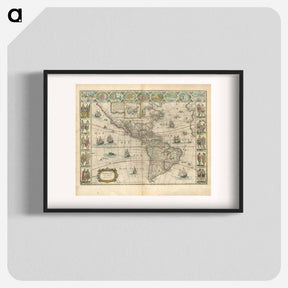 アートポスター-Americae nova tabula
 - ボストン公共図書館 Poster.