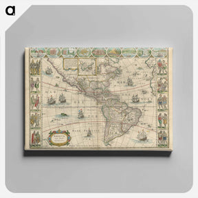 アートパネル-Americae nova tabula
 - ボストン公共図書館 Canvas.