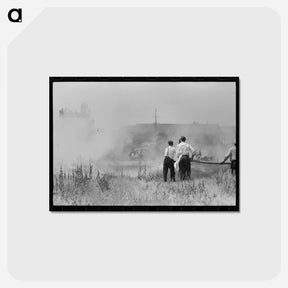 アートポストカード-Fighting Grass Fire
 - ラッセル リー Postcard.