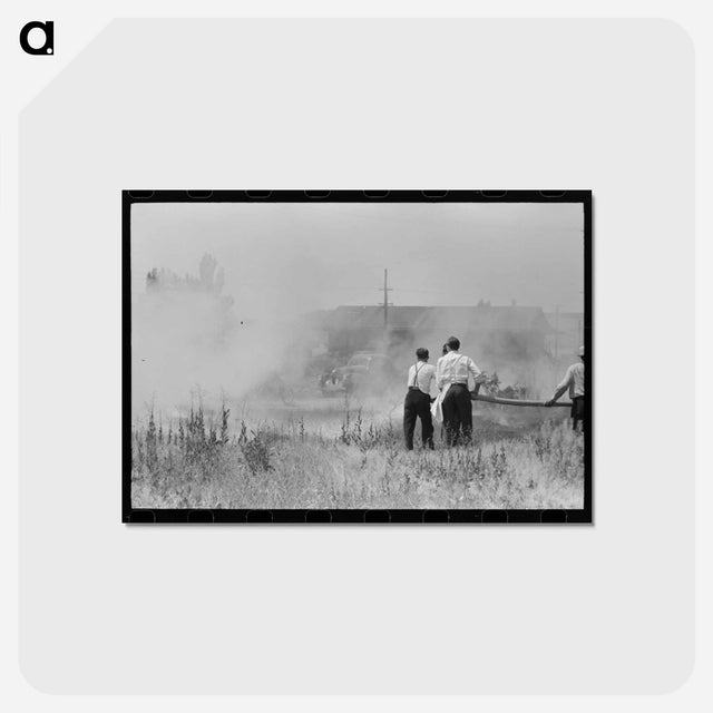 アートポストカード-Fighting Grass Fire
 - ラッセル リー Postcard.