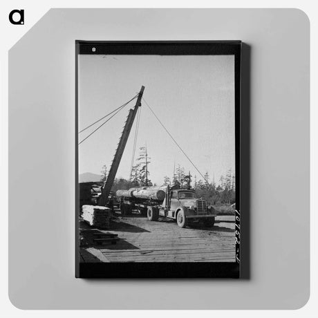 アートパネル-Logs Arriving at Mill
 - ラッセル リー Canvas.