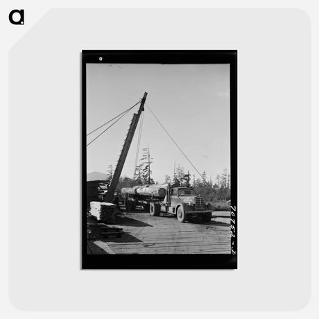 アートポストカード-Logs Arriving at Mill
 - ラッセル リー Postcard.