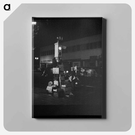 アートパネル-Newsboy's Stand
 - ラッセル リー Canvas.